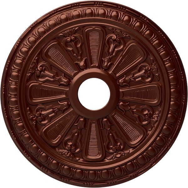 Ekena Millwork Bristol Ceiling Medallion (Fits Canopies up to 3 7/8"), 23 1/2"OD x 3 7/8"ID x 1"P, Antique Copper CM23BIACS - main